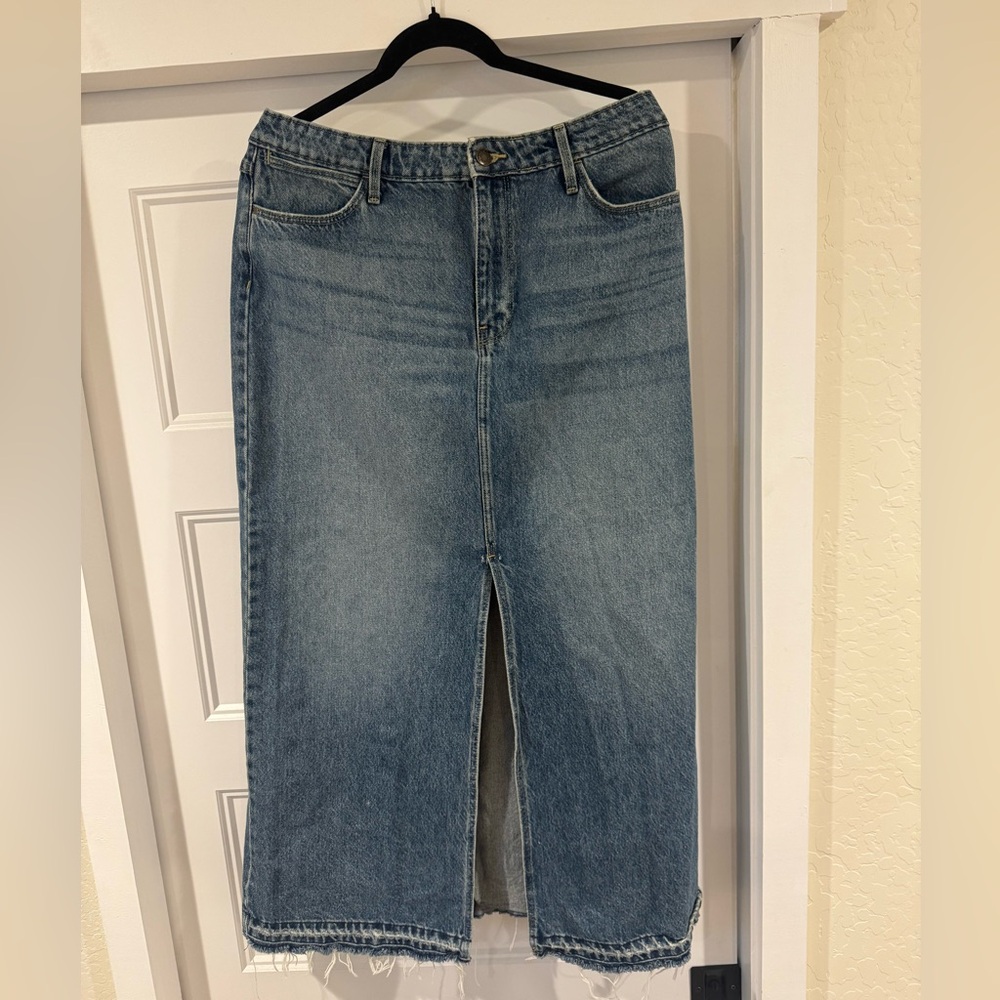 Wrangler Blue Denim Maxi Skirt